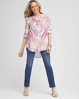 No Iron™ Multi Paisley Linen Tunic