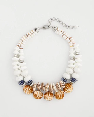 Genuine Seashell & Sodalite Necklace
