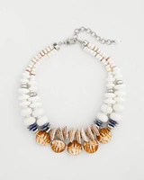 Genuine Seashell & Sodalite Necklace