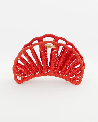 Red Raffia Hair Clip