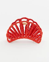 Red Raffia Hair Clip