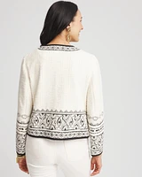 Embroidered Jacquard Tweed Jacket