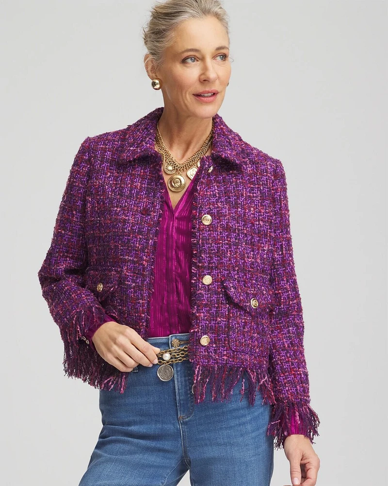 Fringe Tweed Jacket
