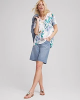 Floral Short Sleeve Forward-Seam Tee