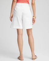 Sateen Tab-Front A-line Shorts