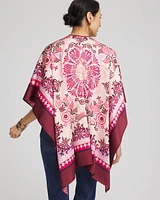 Reversible Mirage Print Ruana
