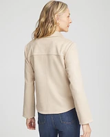 Faux Suede Cropped Jacket