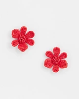 No Droop™ Coral Floral Stud Earrings