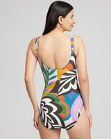 Gottex Print Square Neck One Piece Swimsuit