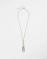 Mixed-Metal Chain Pendant Necklace