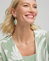 No Droop™ Turquoise and Gold Drop Earrings