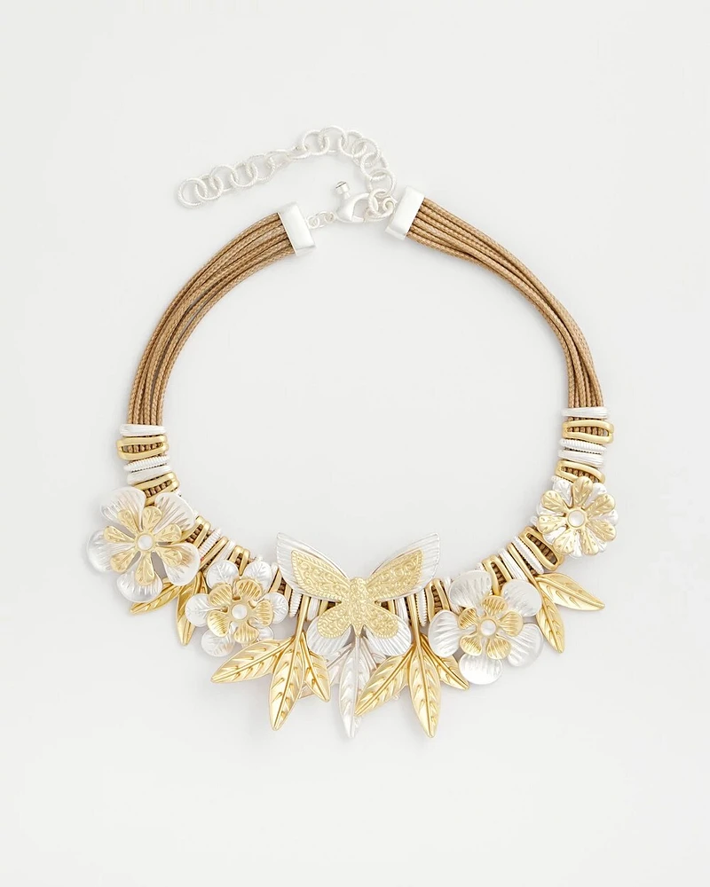 Butterfly Statement Bib Necklace