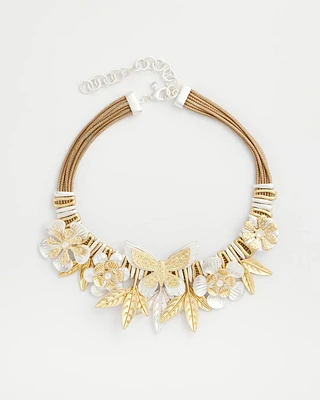 Butterfly Statement Bib Necklace