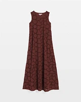 Eyelet Cutout Maxi Tank Dress