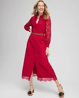 Lace Shirt Dress