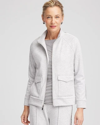 Zenergy® Double-Knit Lattice Trim Jacket
