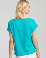 Cap Sleeve Textured Tee