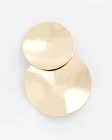 No Droop ™ Gold Tone Disc Drop Earrings