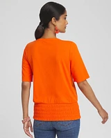 Touch of Cool™ Smocked Waist Tee
