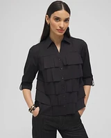 Poplin Ruffle Shirt