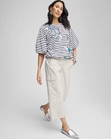 Cargo Straight Leg Cropped Pants