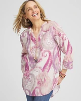No Iron™ Multi Paisley Linen Tunic