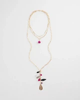 Purple Beaded Convertible Necklace