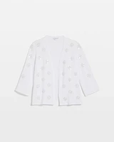 Floral Clear Sequined Cardigan