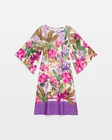Island Angel-Sleeve Boat Neck Dress