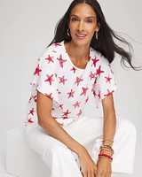 Starfish Handkerchief-Sleeve Slub Tee