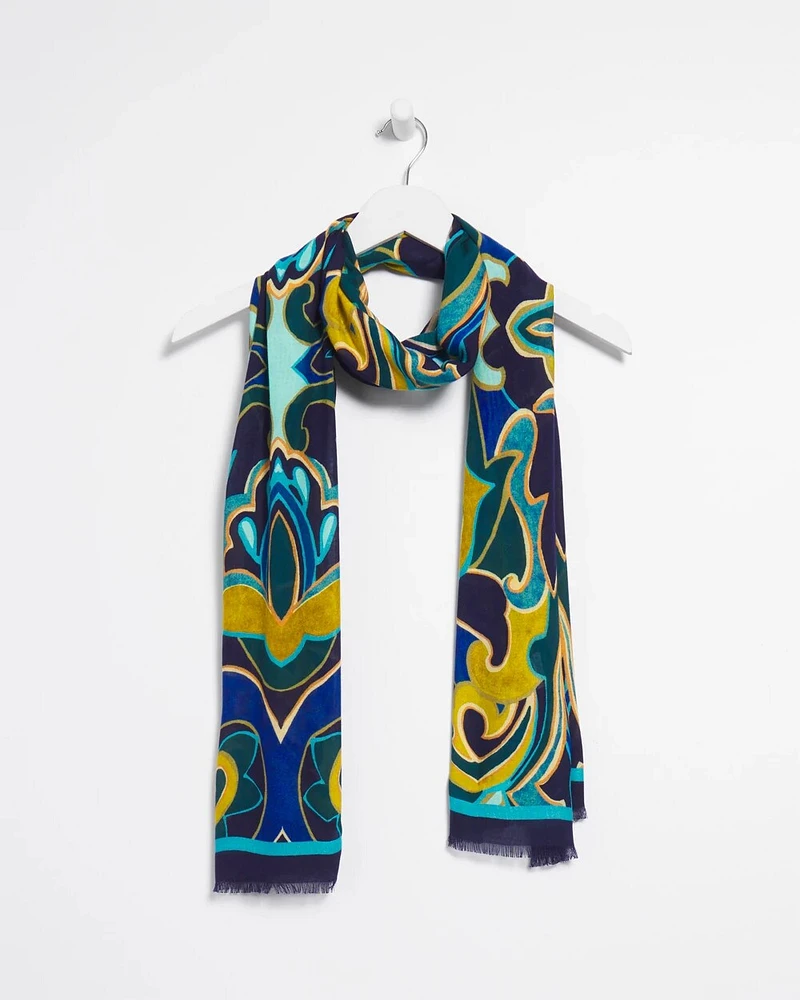 Swirl Print Scarf