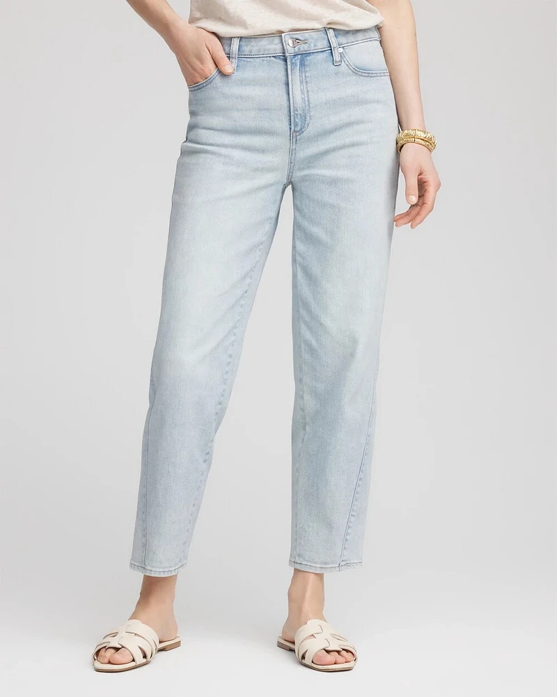 Relaxed Tapered Cropped Jeans
