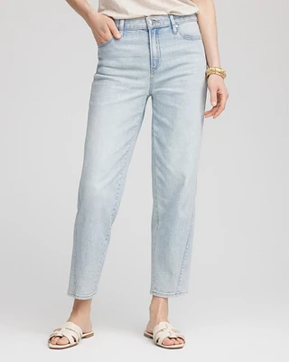 Relaxed Tapered Cropped Jeans