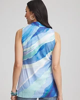 Ocean Pima Sleeveless V-Neck Tunic