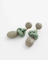 Olive Teardrop Earrings