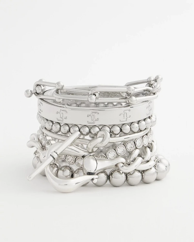 Silver Tone Knot Cuff Bracelet