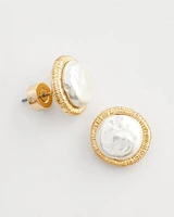 No Droop® Goldtone Pearl Earrings