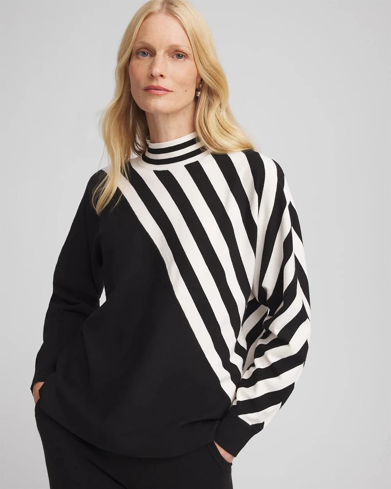 Zenergy® Luxe Cashmere Blend Striped Sweater