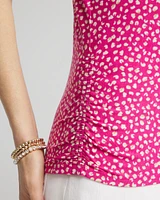 Touch of Cool™ Cheetah Ruched Banded Hem Top