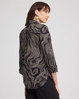 No Iron™ Sateen Swirls Print Shirt