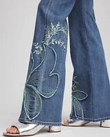 Applique Decorated Denim Jeans