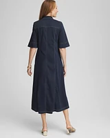 Stretch Denim Maxi Dress