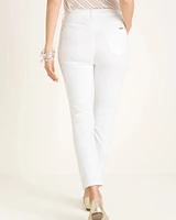 So Slimming No-Stain White Girlfriend Ankle Jeans