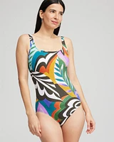 Gottex Print Square Neck One Piece Swimsuit