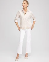 No Iron™ Scalloped-Hem Shirt