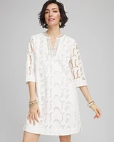 Eyelet Embellished Dress