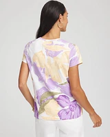 Pastel Floral Cap-Sleeve Tee