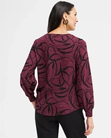 Zenergy® Ribbon Print Sweatshirt
