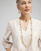 Lucite Gold Foil Necklace