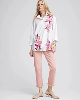 No Iron™ Floral Buttonback Tunic